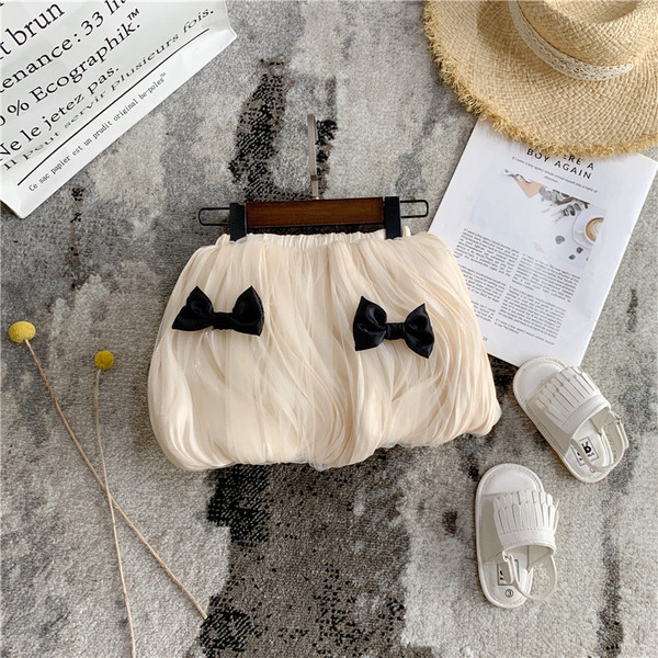 Fusta scurta copii pentru fete cu panglici