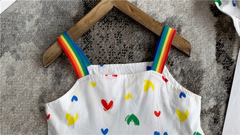 Детска рокля за момичета с цветни презрамки