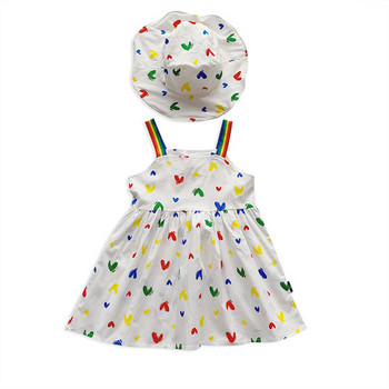 Παιδικό φόρεμα για κορίτσια με χρωματιστά λουράκια