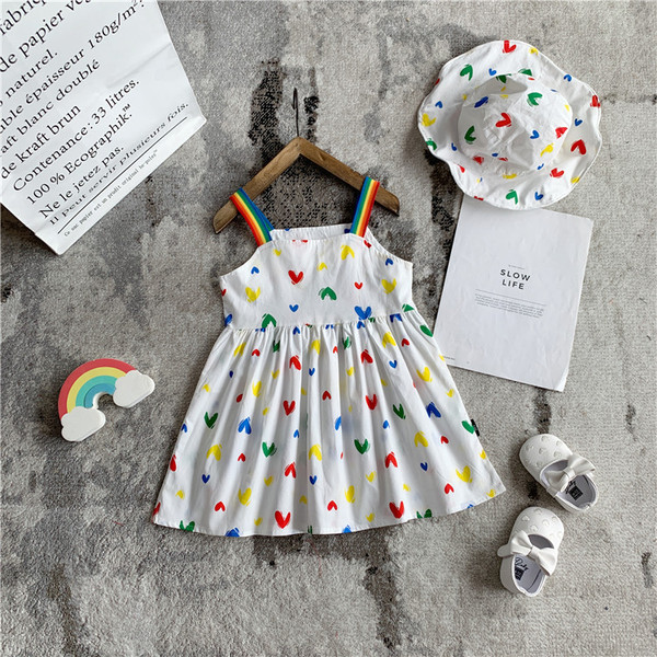 Rochie de copii pentru fete cu bretele colorate