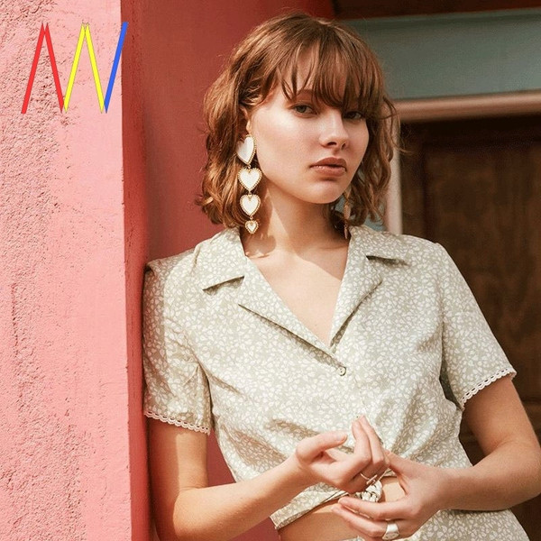 Cercei de damă moderni cu inimioare