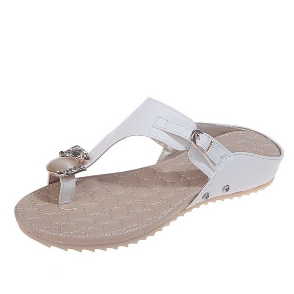 Model nou de papuci de dama intre degete cu element metalic