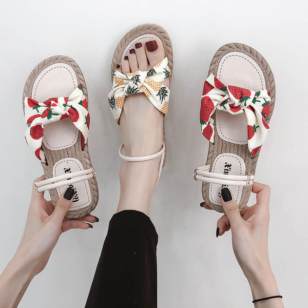 Sandale de dama cu bareta colorata