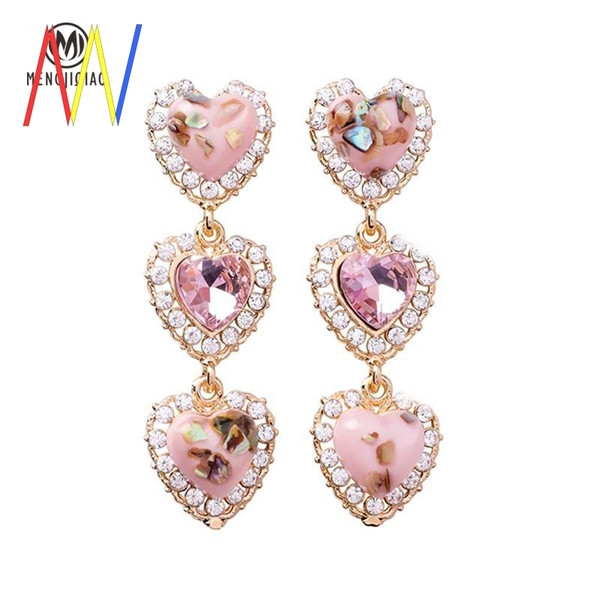 Cercei de damă suspendați în formă de inimă
