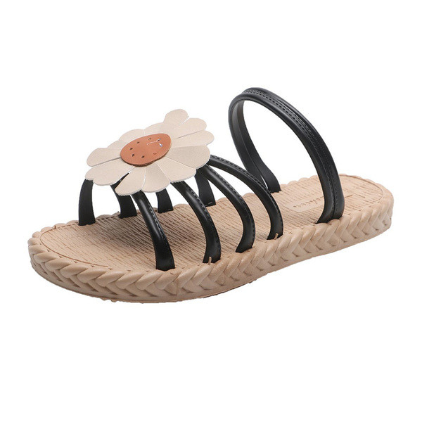 Papuci de dama cu element 3D potriviti pentru plaja