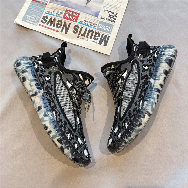 Adidași de bărbați respirabili, cu model colorat și talpă plată