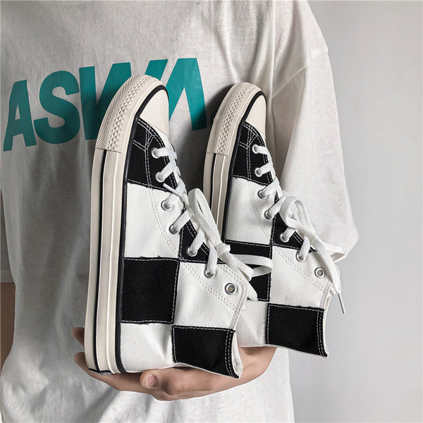 Tenisi bărbați din material textil în două culori cu talpă plată