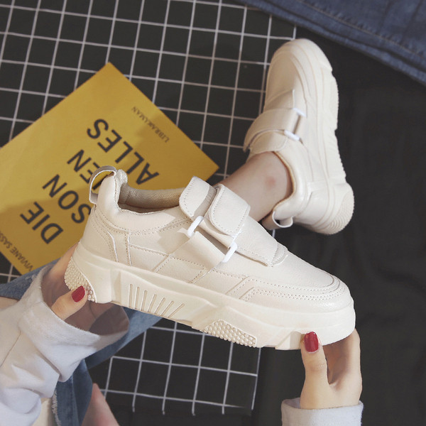 Tenisi casual dama din piele ecologica cu velcro