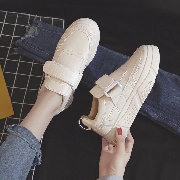 Tenisi casual dama din piele ecologica cu velcro