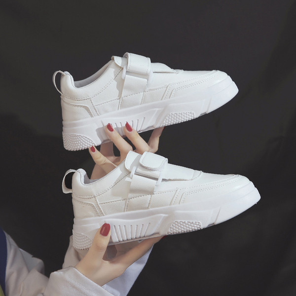 Tenisi casual dama din piele ecologica cu velcro