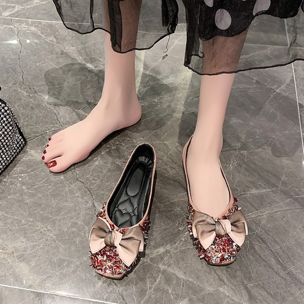 Pantofi eleganti de dama cu panglica si paiete