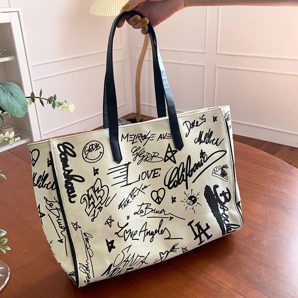 Geantă de umăr pentru femei de zi cu zi cu inscripții