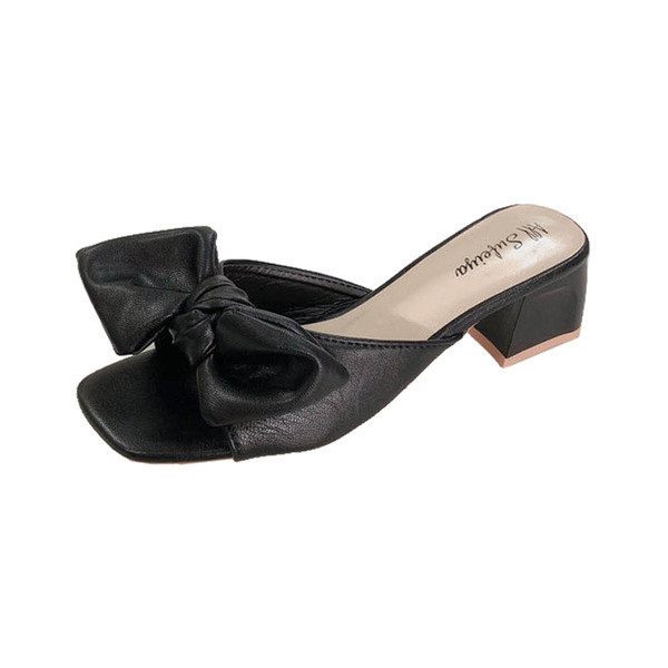 Papuci de dama cu panglici si tocuri joase