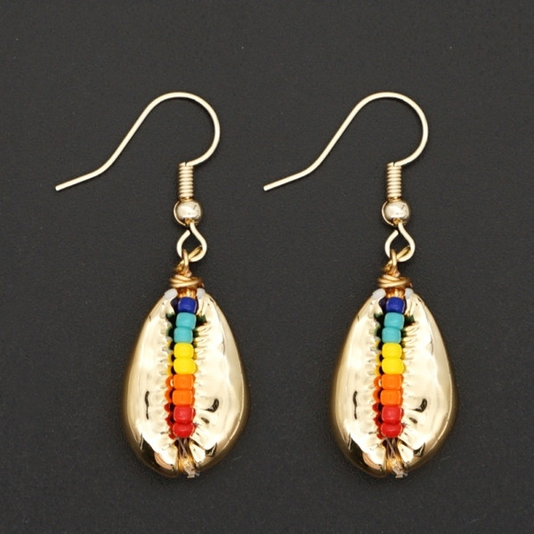 Cercei de dama de vara in forma de scoica