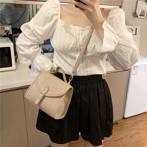 Geanta de dama moderna din piele ecologica cu catarama