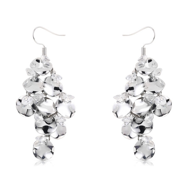 Cercei moderni de dama din argint cu pietre