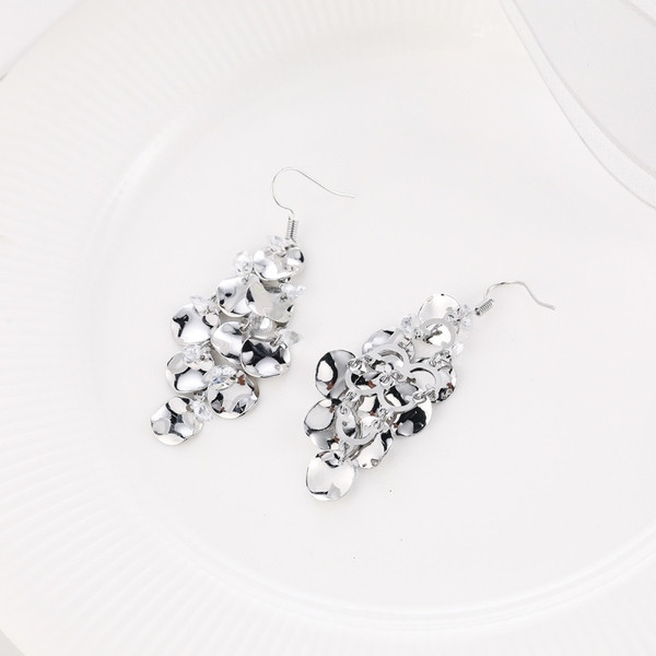 Cercei moderni de dama din argint cu pietre