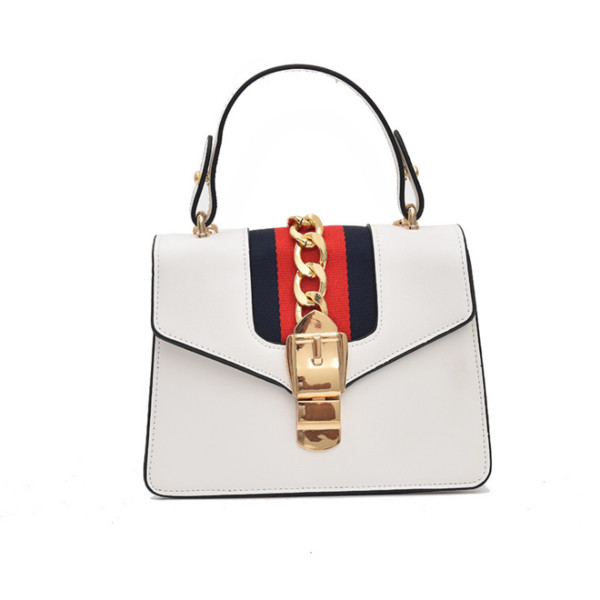 Geantă de zi cu zi pentru femei cu cataramă și element metalic