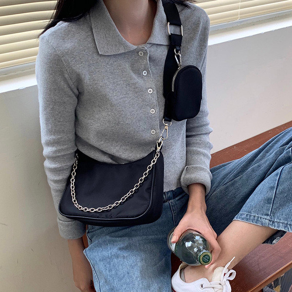 Geanta dama actuala model nou cu lant metalic