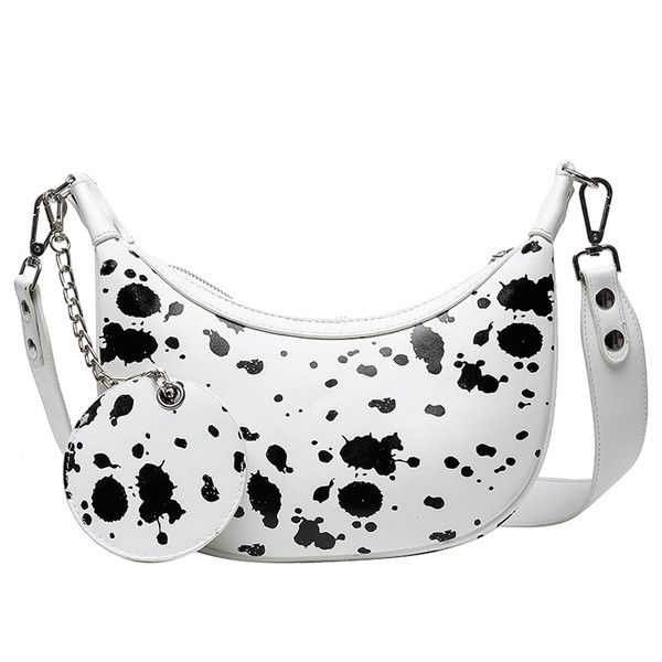 Stilīga sieviešu plecu soma apaļā formā