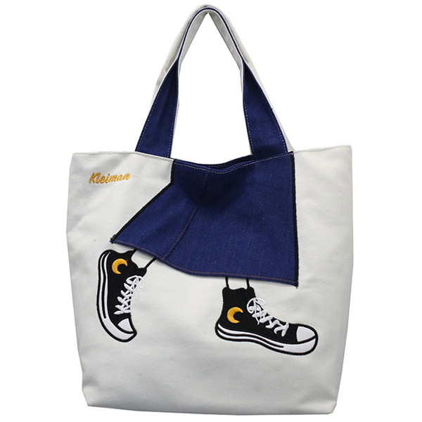 Ikdienas sieviešu soma no tekstila plata modeļa