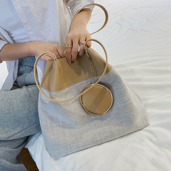 Sieviešu moderns tekstila somas plats modelis