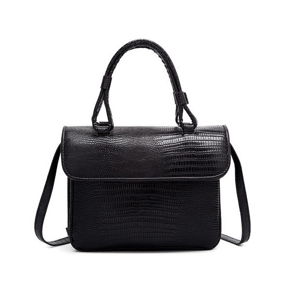 Moderna eko-ādas soma ar īsu un garu rokturi