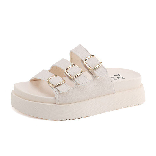 Sieviešu ikdienas sandales ar augstām zolēm