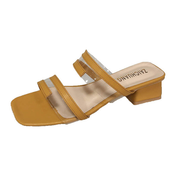 Sieviešu modernas čības ar kvadrātveida papēdi