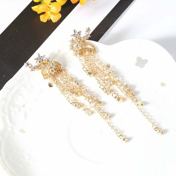 Mūsdienīgi sieviešu karājoši auskari ar zvaigznēm