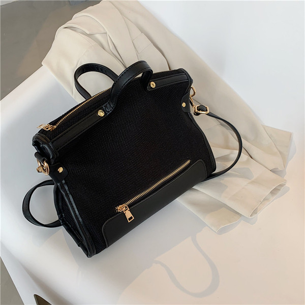 Sieviešu moderna tekstila soma kvadrāta formā