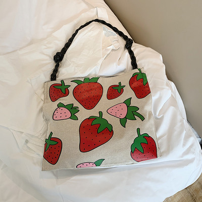 Sieviešu ikdienas tekstila plecu soma