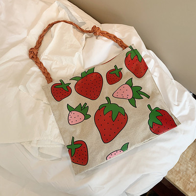 Sieviešu ikdienas tekstila plecu soma