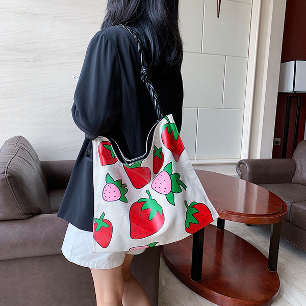 Sieviešu ikdienas tekstila plecu soma