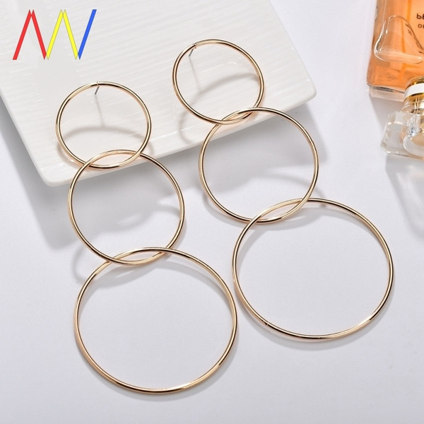 Gari sieviešu apaļie auskari