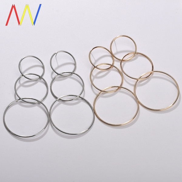 Gari sieviešu apaļie auskari