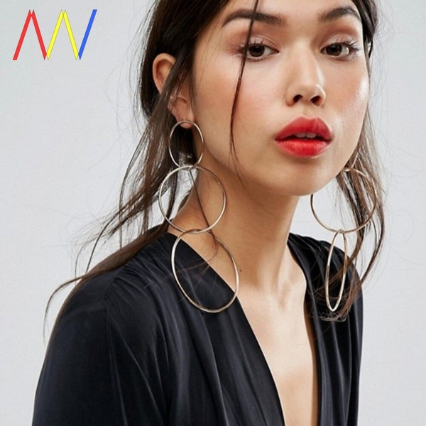 Gari sieviešu apaļie auskari