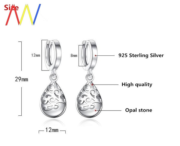 Sieviešu auskari asaras formā