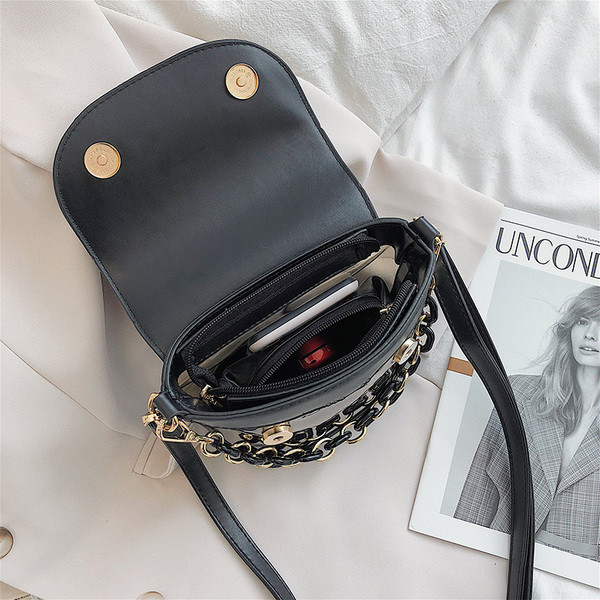 Stilīga sieviešu plecu soma no eko ādas un garu rokturi