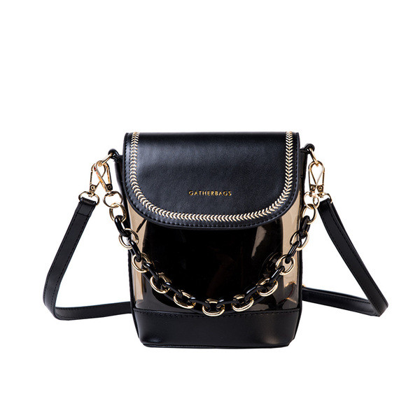 Stilīga sieviešu plecu soma no eko ādas un garu rokturi