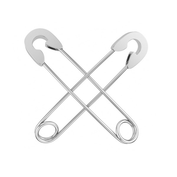 Sieviešu auskari piespraudītes formā