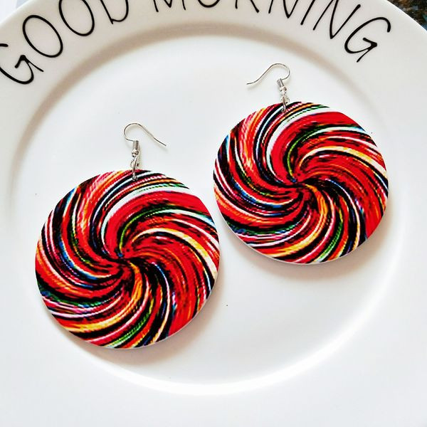 Színes női fülbevaló kerek formában