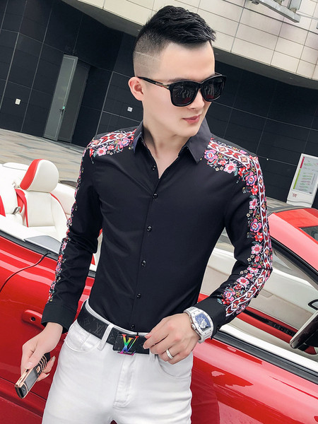 Új modell férfi ing klasszikus gallérral és színes ujjakkal