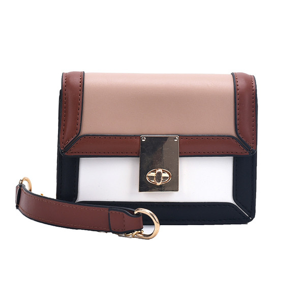 Stílusos női táska eco bőrből a vállra, csattal