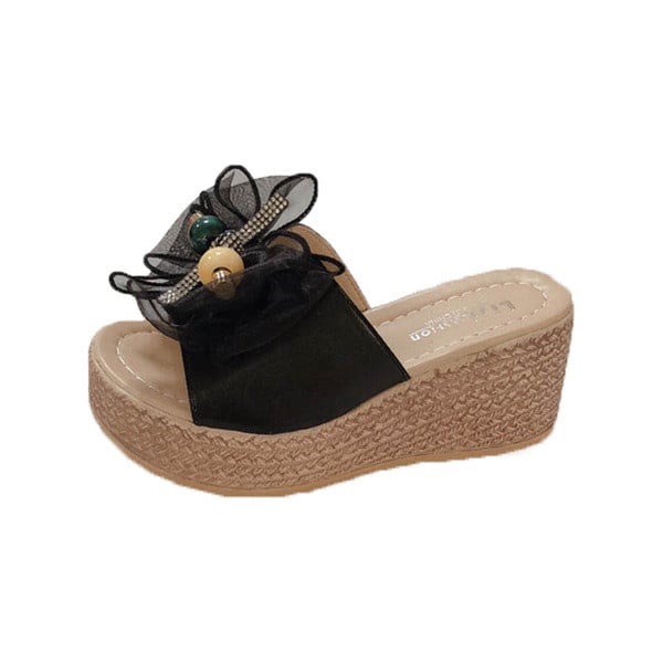 Modern női papucs tüll szalag elemmel