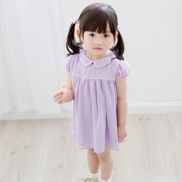 Alkalmi gyerekruha rövid ujjal és gallérral