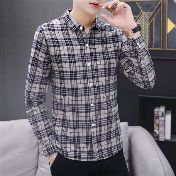 Új modell férfi ing hosszú ujjal és gombokkal