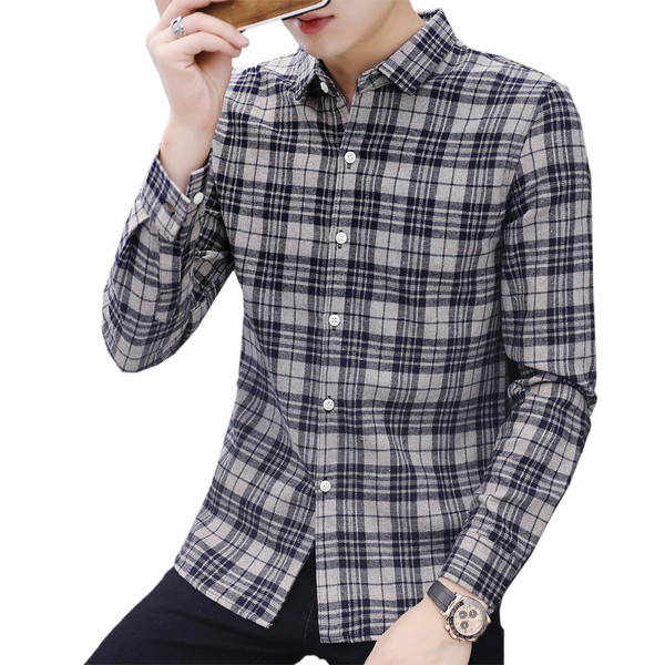 Új modell férfi ing hosszú ujjal és gombokkal