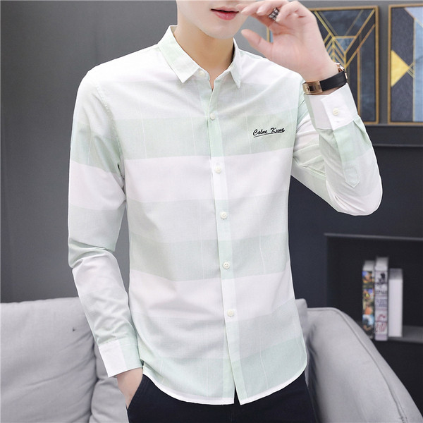 Alkalmi kockás ing hímzéssel