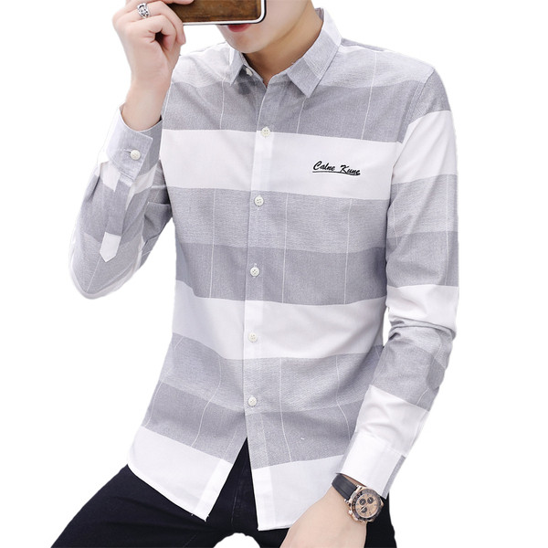 Alkalmi kockás ing hímzéssel